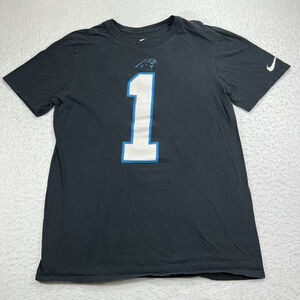 Nike NFL Carolina Panthers Men's Small Cam Newton #1 Jersey Style Black T-Shirt